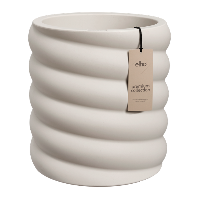 swirl 37cm linen white